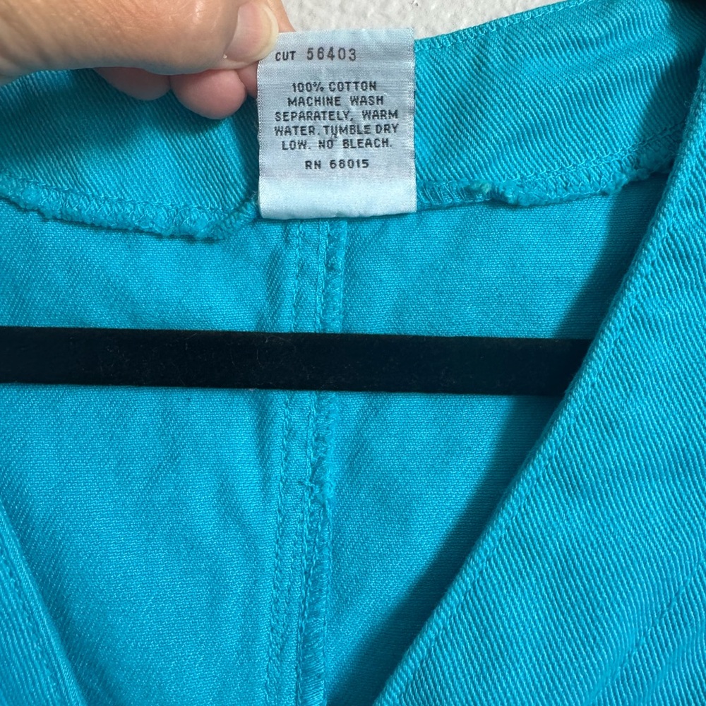 BONGO Y2K Vintage Mini denim dress - Teal - Sz 9 - Picture 5 of 8